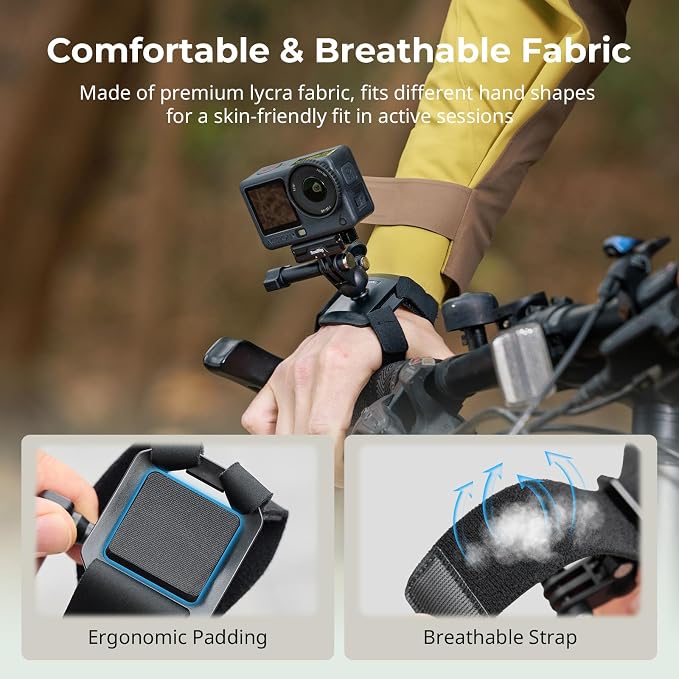 SMALLRIG Wrist Strap Mount for GoPro Hero 13/12/11/10/9 Black, for DJI Osmo