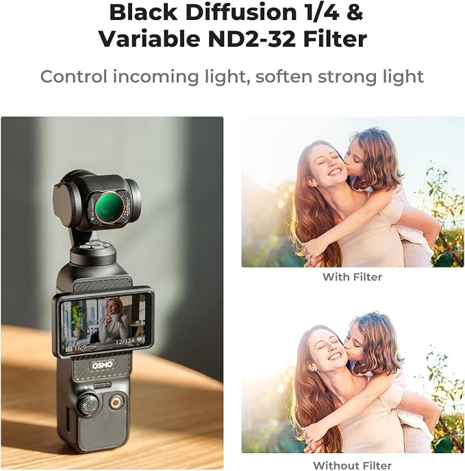 K&F CONCEPT Magnetic Variable Fader ND2-ND32 ND Filter and Black Diffusion 1/4