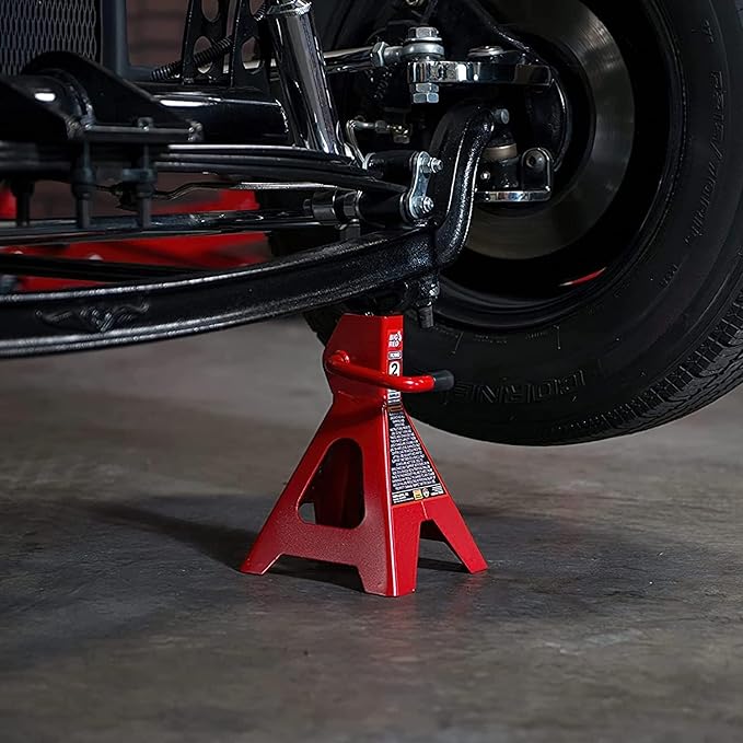 Big RED AT42002R-3 Torin Jack Stands (1 Pair): Exceptional Use for Cars, Sedans, and Most Automobiles - 2 Ton (4,000 lb.) Capacity, Red