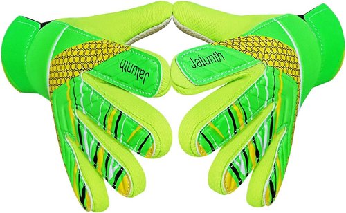 Jalunth Goalkeeper Soccer Gloves - Youth Anti-Slip Latex Palm for Boys & Girls | Soft PU Back