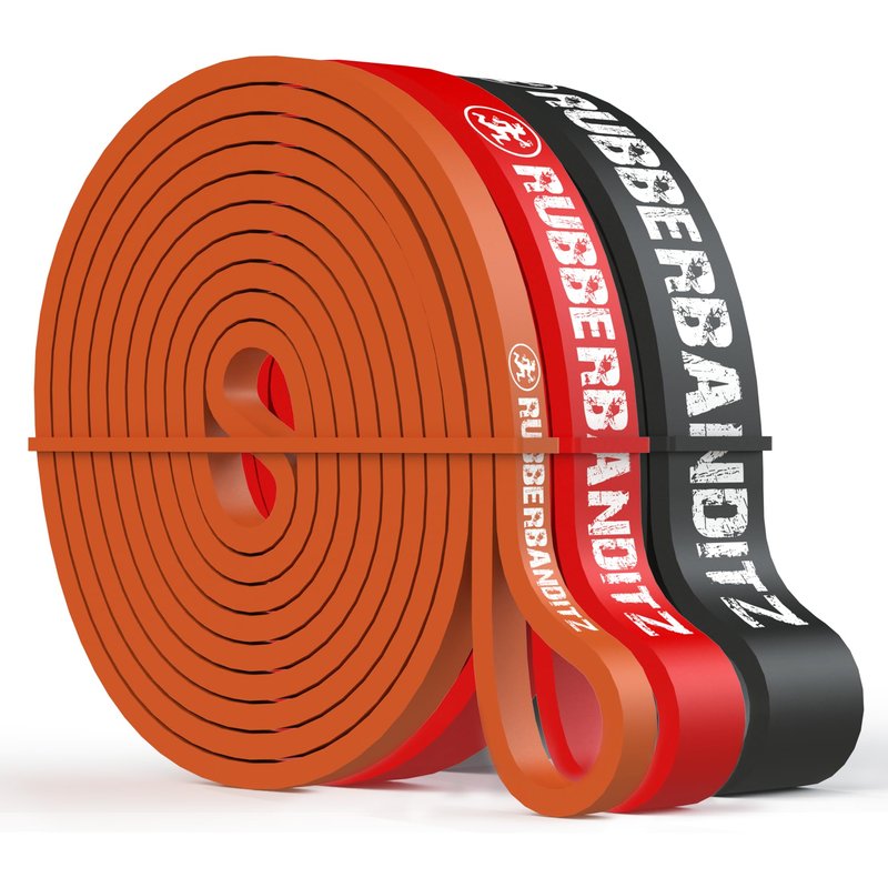 Rubberbanditz Resistance Bands Workout Kit (8 pcs) | Exercise Bands, Door Anchor, Handles, Carry Bag, Straps | Resistance Training, Physical Therapy (5-200lbs) | 1.5 lbs (0.7 kg) Standard Package