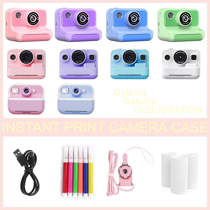 Kids Instant Print Camera Case Compatible