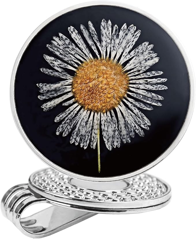 Golf Ball Marker hat Clip with Ball Marker, Handmade Pressed Flower Golf Marker, Golf Gifts, Golf Accessories for Women