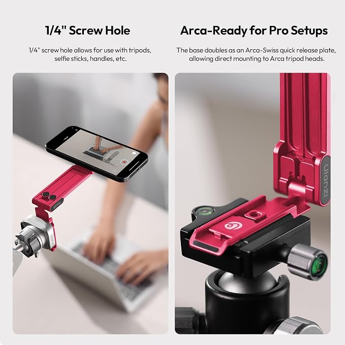 ULANZI Magnetic Phone Tripod for iPhone, MA38 Portable Phone Holder Mini Tripod