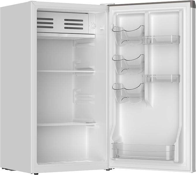 Frigidaire Mini Refrigerator, Compact Freezer Compartment, Adjustable Thermostat Control, Reversible Door, Contemporary Series, 3.2 cu ft, White