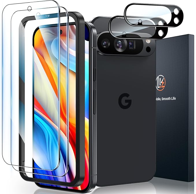 LK 2 Pack for Google Pixel 10 Pro XL Screen Protector + 2 Pack Camera Lens
