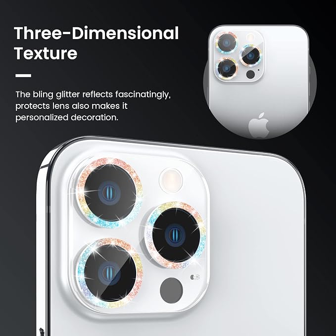 Tensea for iPhone 14 Pro / 14 Pro Max Camera Screen Protector, Tempered Glass