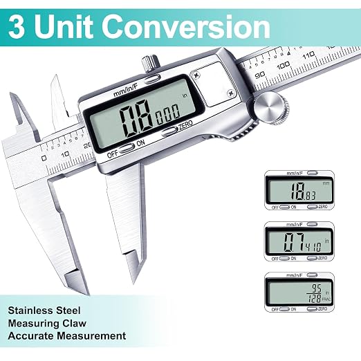 Kynup Digital Caliper 8 inch, Caliper Measuring Tool, Joint Calipers, Vernier