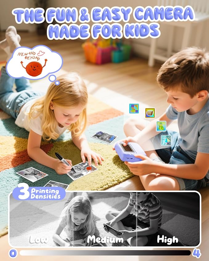 Kids Camera Instant Print, 1080P HD Kids Instant Camera