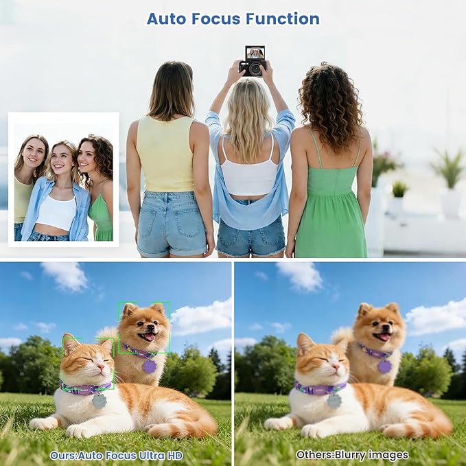 4K Digital Camera for Photography, 64MP HD WiFi Vlogging Camera for YouTube