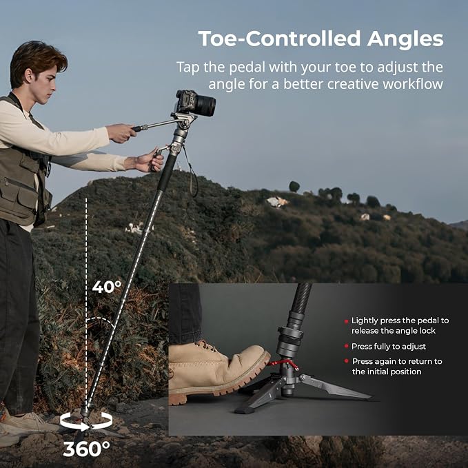 SmallRig 175cm / 68.9" Carbon Fiber Video Monopod