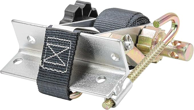 Mytee Products 2 Pk 1-1/2" x 7' Ladder Rack Ratchet Tie-Down Straps (Pair) Square Tube Mount, 304 Stainless Steel