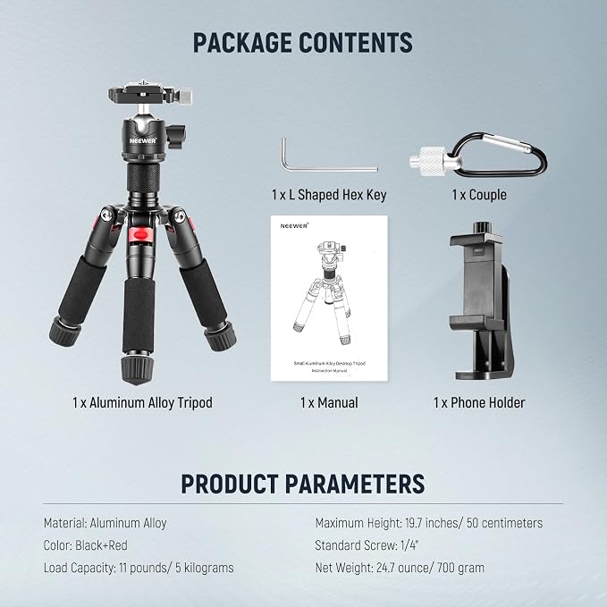 NEEWER Mini Desk Camera Tripod