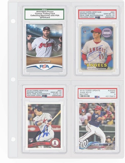 Graded Card Slab Binder Pages - Store & Display 40 PSA, BGS, BCCG, CGC Cards | 10 Pages Included