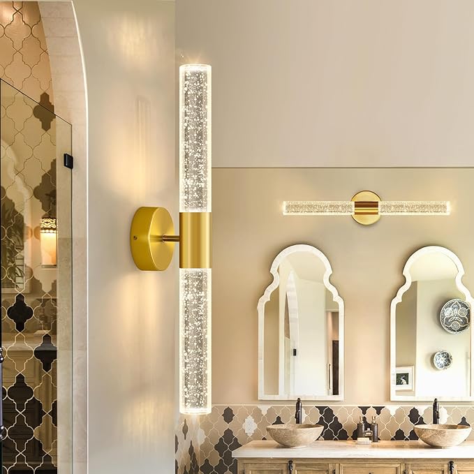 Wall Sconces LED Modern Sconces Dining Room Wall Lighting 10W 3000K LED Wall Lights Crystal Hardwired Wall Light Fixtures for Living Room Bedroom Bathroom Hallway