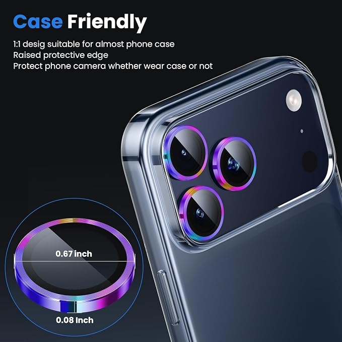 WSKEN for iPhone 17 Pro/iPhone 17 Pro Max Camera Lens Protector
