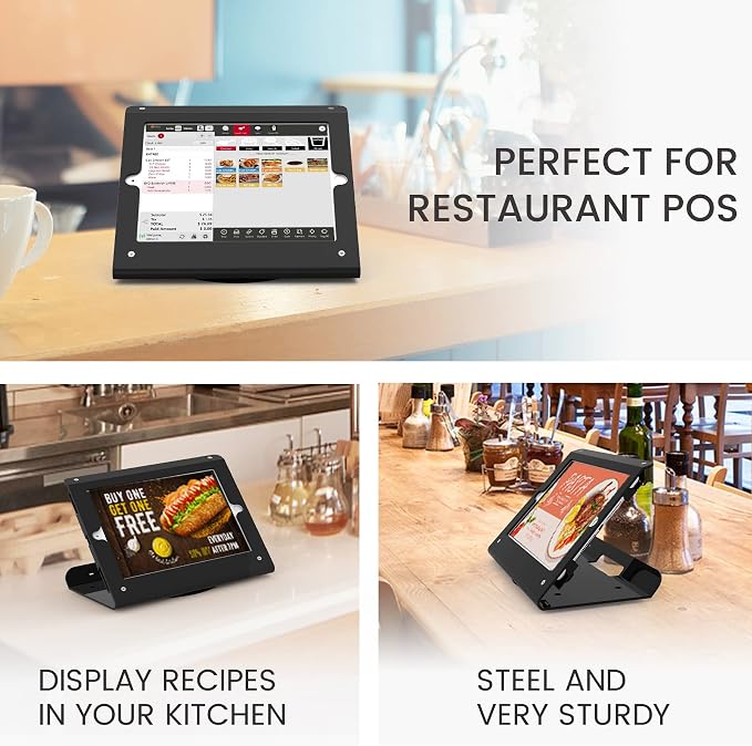 Tablet Kiosk POS Stand Compatible 10.2” iPad 7 8 9 Generation