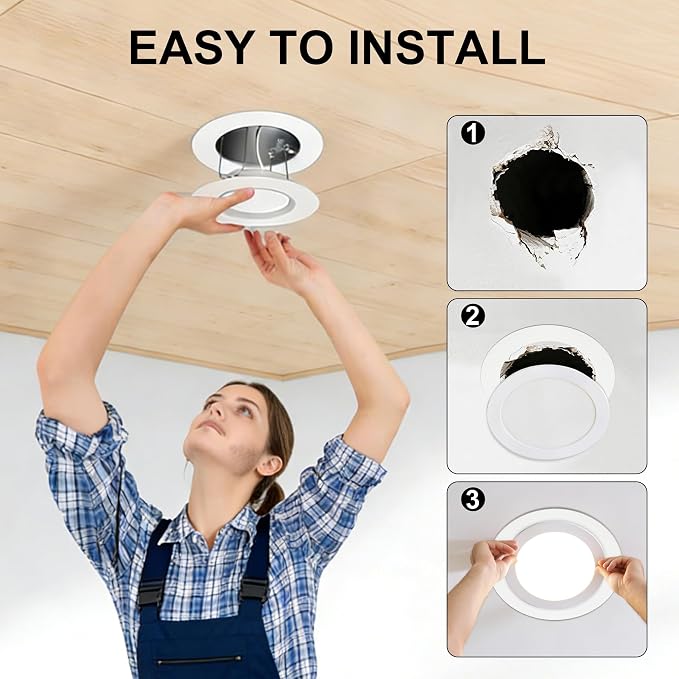 12 Pack Goof Rings for 6 Inch Recessed Lights