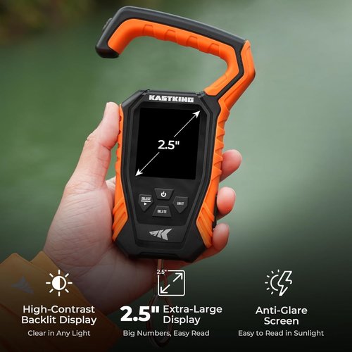 KastKing Weighmaster Fishing Scale - High-Precision Digital Display, 120 lb Capacity, Waterproof