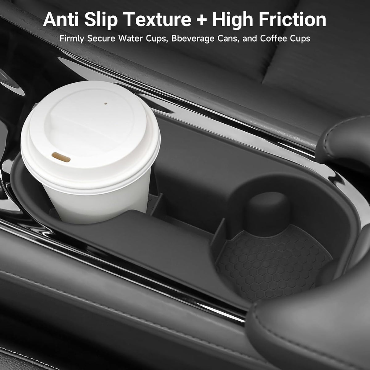 Hellet Upgrade 2PCS Car Cup Holder Compatible with Honda 2016-2022 HRV HR-V Accessories ABS & Silicone Material OEM Style Inserts Center Console Organizer