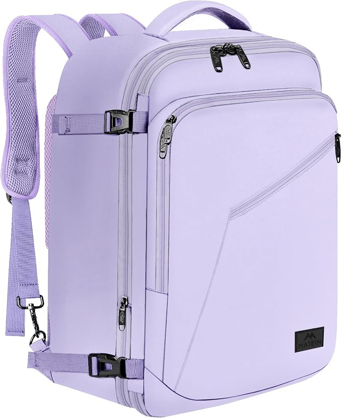 MATEIN Carry on Backpack for Women, 40L Heavy Duty Travel Backpack Airplane