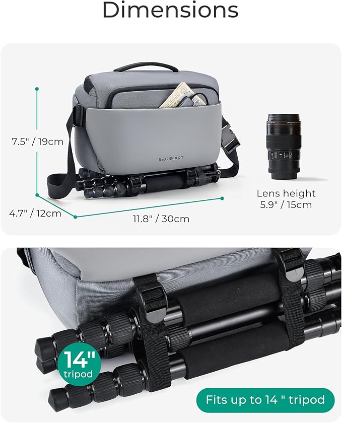 BAGSMART Camera Sling Bag, Small Camera Bags