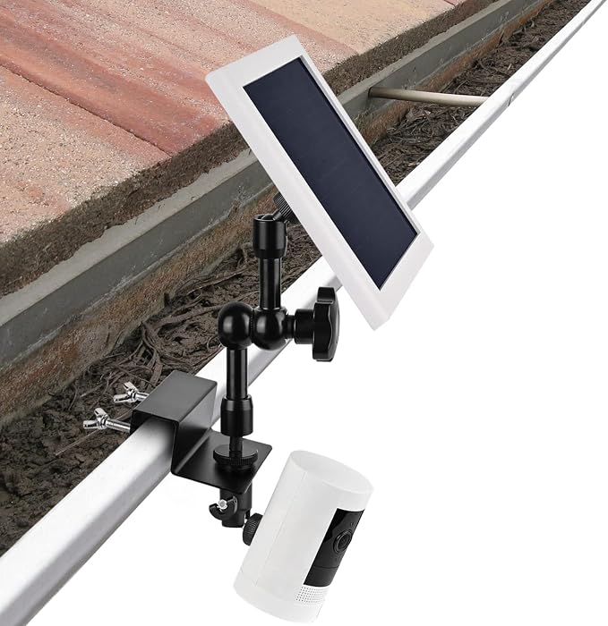 2-in-1 Gutter Mount for Solar Panel, Stick Up Cam Battery, Spotlight Cam and