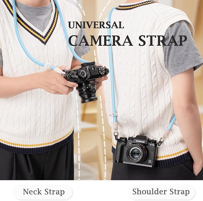 VOVMOEYA Nylon Braided Camera Rope Strap, Camera Neck Shoulder Strap
