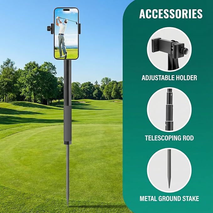 WIGERLON Golf Recording Stick, Irangesports Stick Golf Tripod Golf Phone Camera