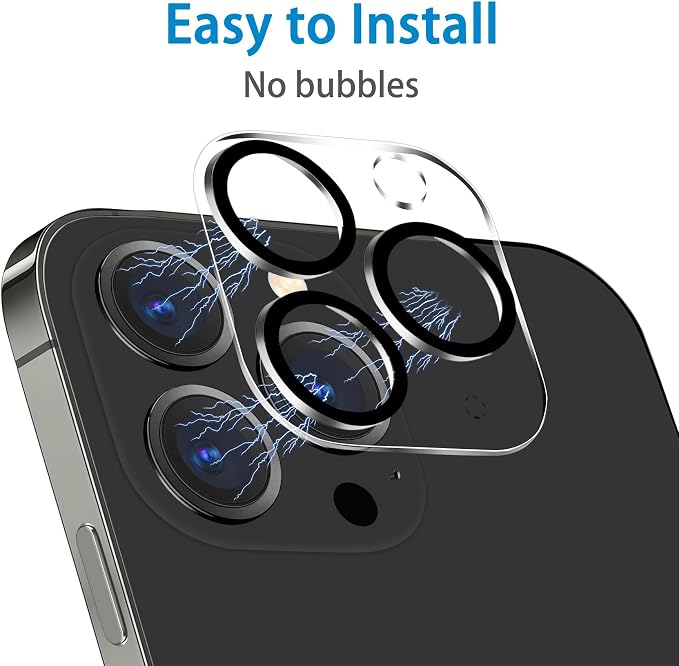 Dengduoduo 3 Pack Tempered Glass Camera Lens Protector