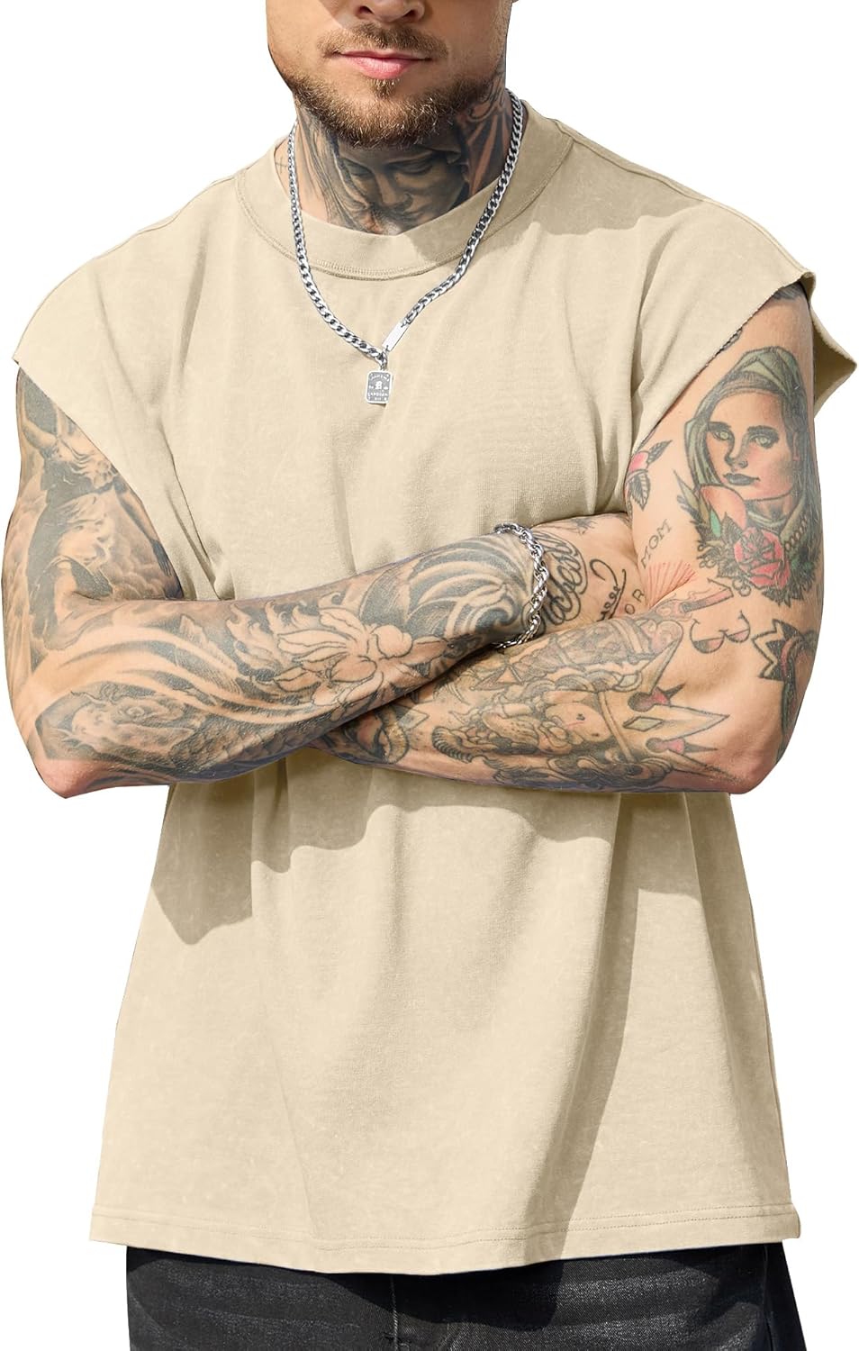 PLEPAN Men's Muscle Tank Tops - Sleeveless Workout Tee Shirts for Gym | Stylish & Comfortable