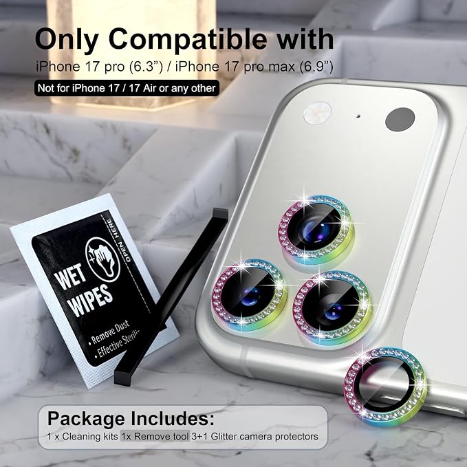 Choiche Compatible for iPhone 17 Pro/iPhone 17 Pro Max Camera Lens Protector
