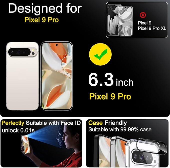 Ferilinso Full Coverage 3 Pack Screen Protector