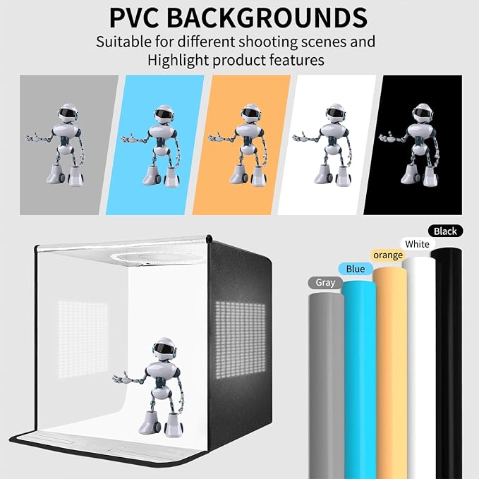 Pro 20"x20" Photo Studio Light Box 3-Side Light Panel/3-Temp/Dimmable