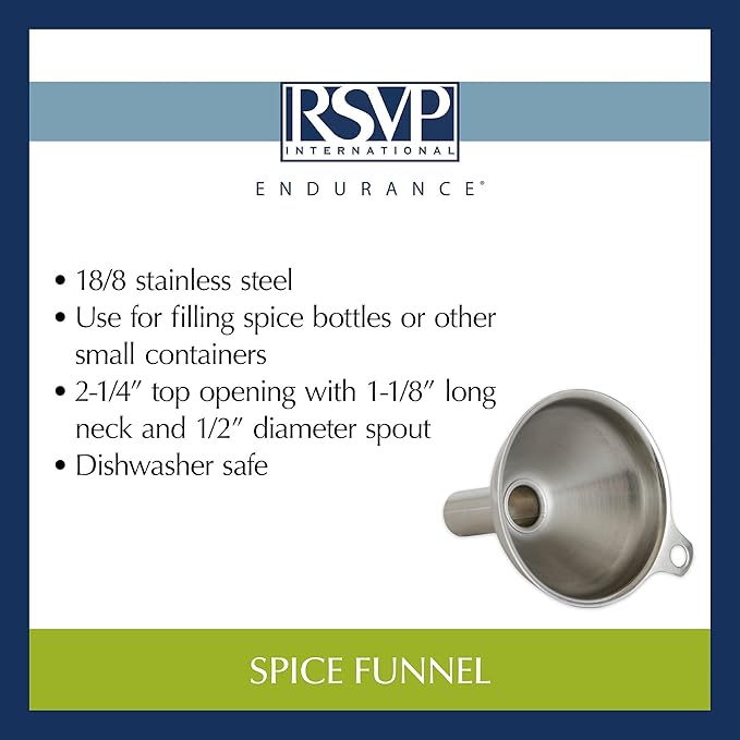 Stainless Steel Funnel - for Filling Narrow Jars and Bottles, 1 pc (Pack of 6)