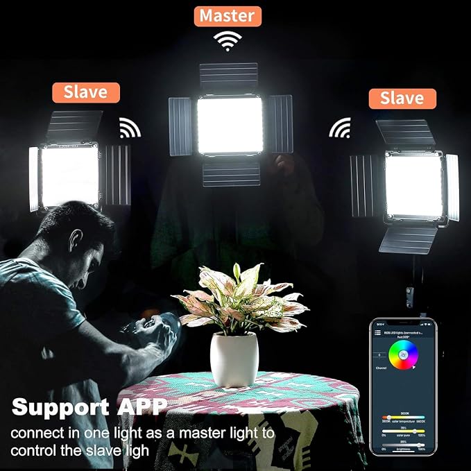 GVM 800D RGB Led Video Light, 40W Photography Lighting Led Panel Light