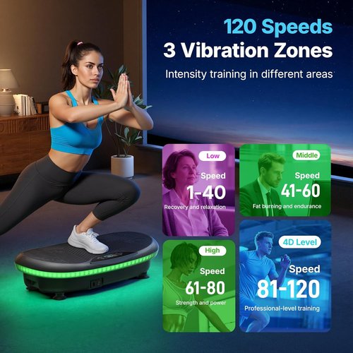 MERACH Vibration Plate Exercise Machine - 4D Whole Body Workout for Weight Loss & Muscle Activation | Home Fitness Equipment with Bluetooth