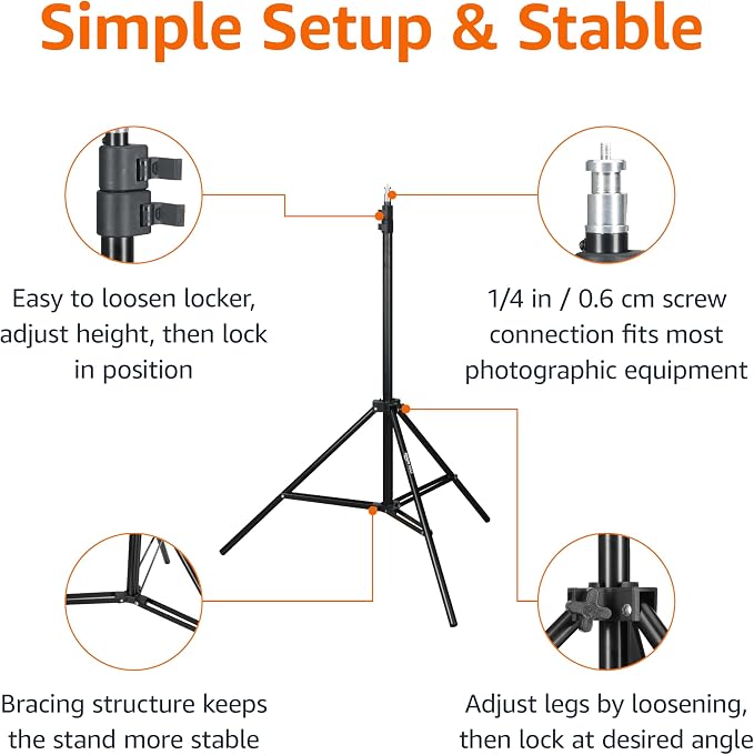 Amazon Basics Portable Aluminum Photography Light Stand Tripod