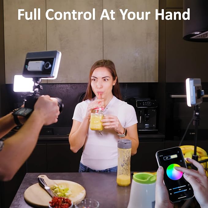 VILTROX RGB Led Panel Light, Smartphone Control Full Color On Camera LED