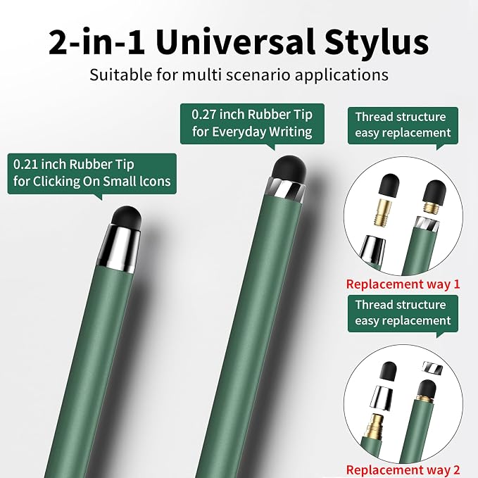 Stylus Pen for Touchscreen 2-in-1 Stylus Pen for iPad | High Sensitivity