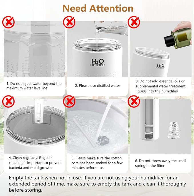 Portable Mini Humidifier, Auto Shut-Off, 2 Mist Modes, Quite, Small Humidifiers for Bedroom Travel Office Desk Plants(White)