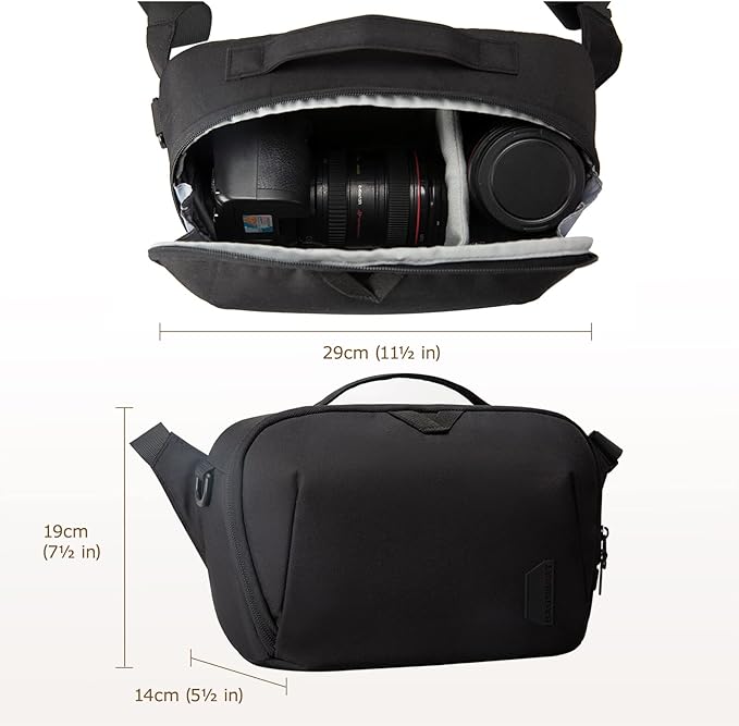 BAGSMART Camera Bag, SLR DSLR Canvas Camera Case, Water-resistant and
