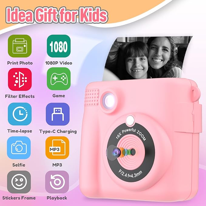 ESOXOFFORE Instant Print Camera