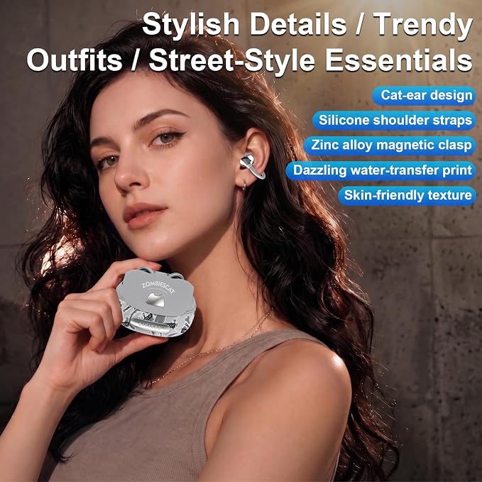 Third-generation Open Headphones, Clip-on Earplugs, True Wireless TWS Bluetooth 6.0 Earclip Earphone with Microphone, Stable to Wear Suitable for Glasses Wearers and Outdoor Sports and Running, White
