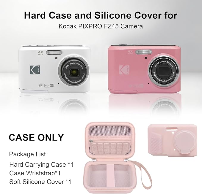 RAIALL Camera Case for KODAK PIXPRO FZ45 Digital Camera, 1* Hard Carrying Case
