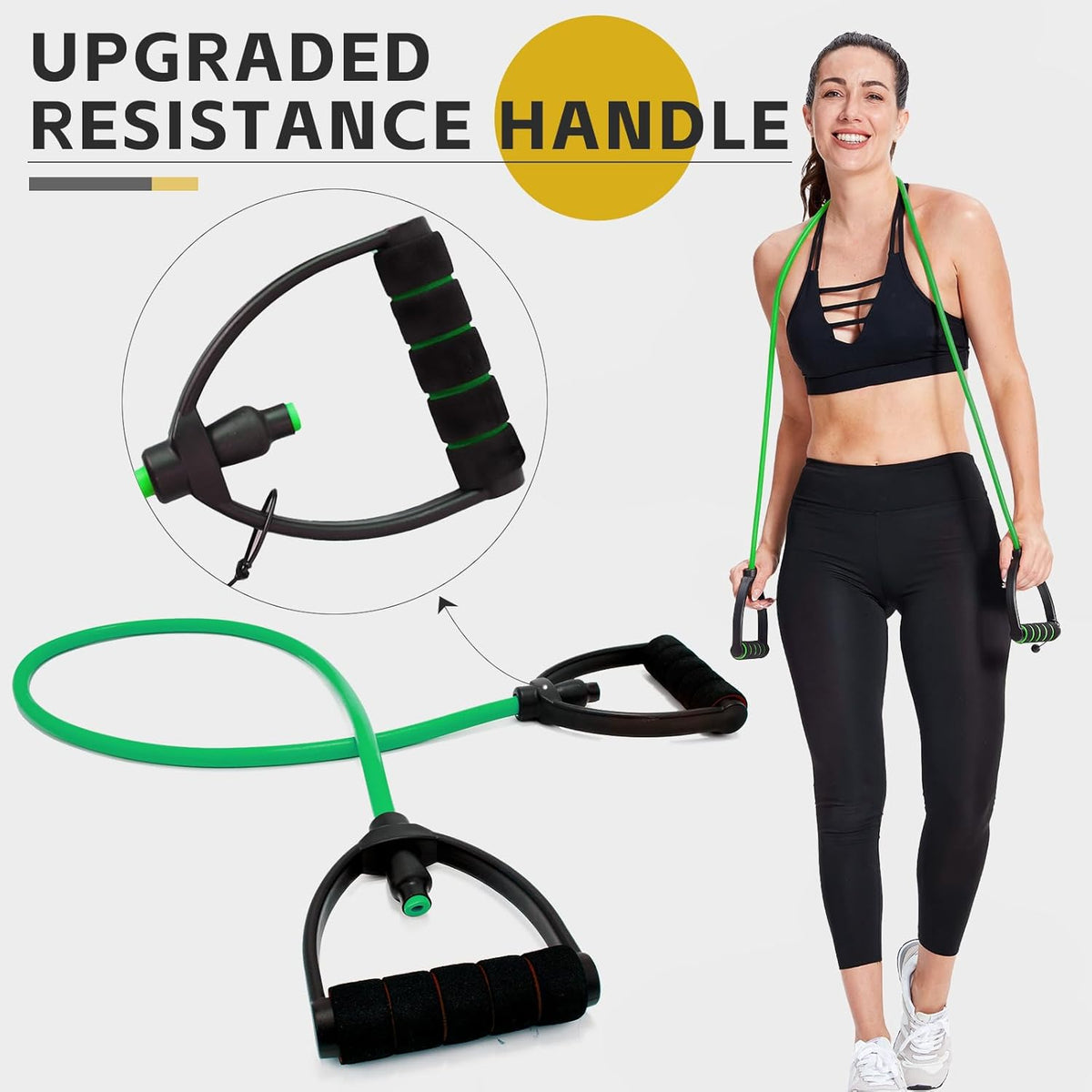 Skiennix Resistance Exercise Bands - 3 PCS Set with Handles | Ideal for Men & Women Workouts
