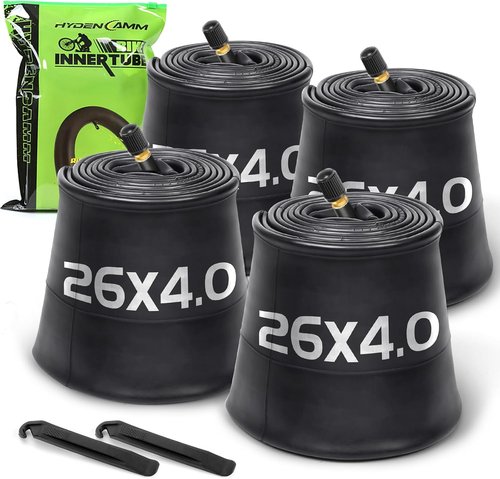 **Skiennix Fat Tire Tubes - Durable 20"/26" E-Bike Bicycle Tubes with AV 32mm Schrader Valve | Includes 2 Tire Levers**