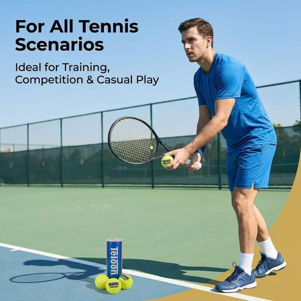 Teloon Tennis Balls - Professional Tournament Quality | Durable & High Performance