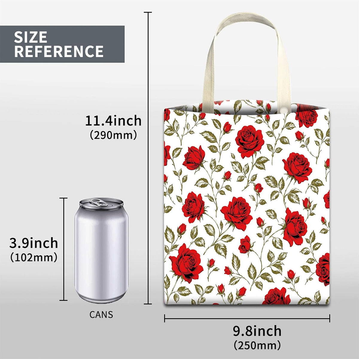 Car Trash Can, Cute Car Trash Bag, Hanging Car Organizer and Storage Bag, Trash Bin for Car Accessories, Vehicle, Travelling, Camping Red Rose Garden