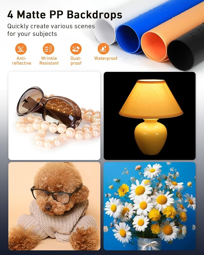 DUCLUS Light Box Photography 39×39 inch, 210 LED Large Photo Light Box